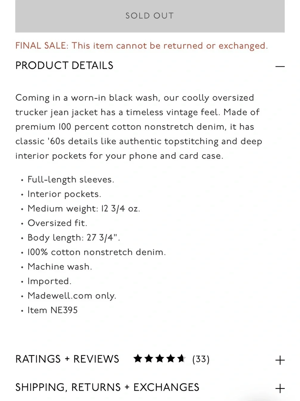 Madewell oversize Denim Trucker Jacket - Picture 2 of 9